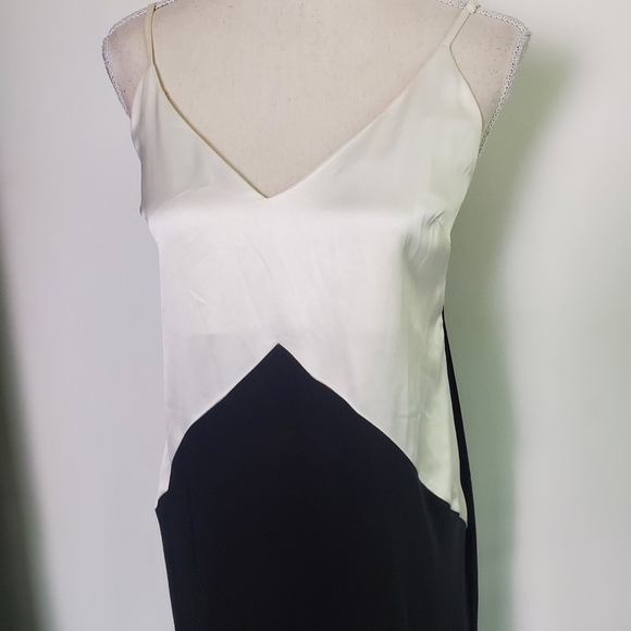 LAST CHANCE - Zara Black & White Slip Sleeveless Dress - Picture 3 of 8